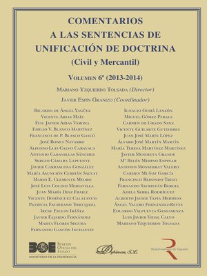 cover image of Comentarios a las Sentencias de Unificación de Doctrina. Civil y Mercantil. Volumen 6. 2013-2014